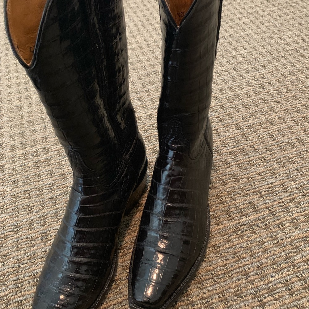 LUCCHESE Ultra Belly Crocodile Boots - Picture 5 of 6